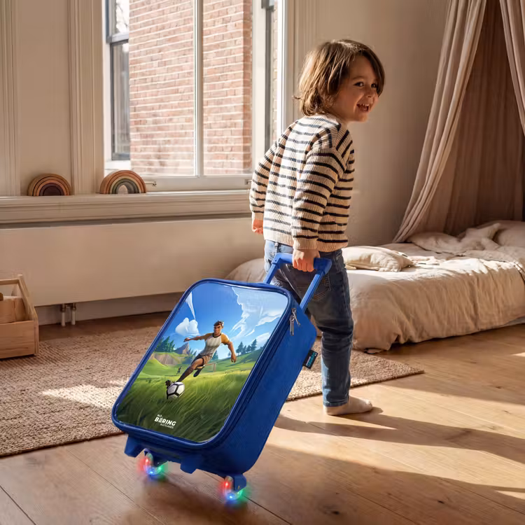 Voetbal - Jongen - Goal - Voetbaltenue Kinderkoffer - Blauw klein -sfeer1