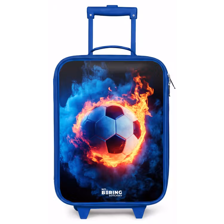 Voetbal in vuur en ijs Kinderkoffer - Blauw klein -zz3dotto