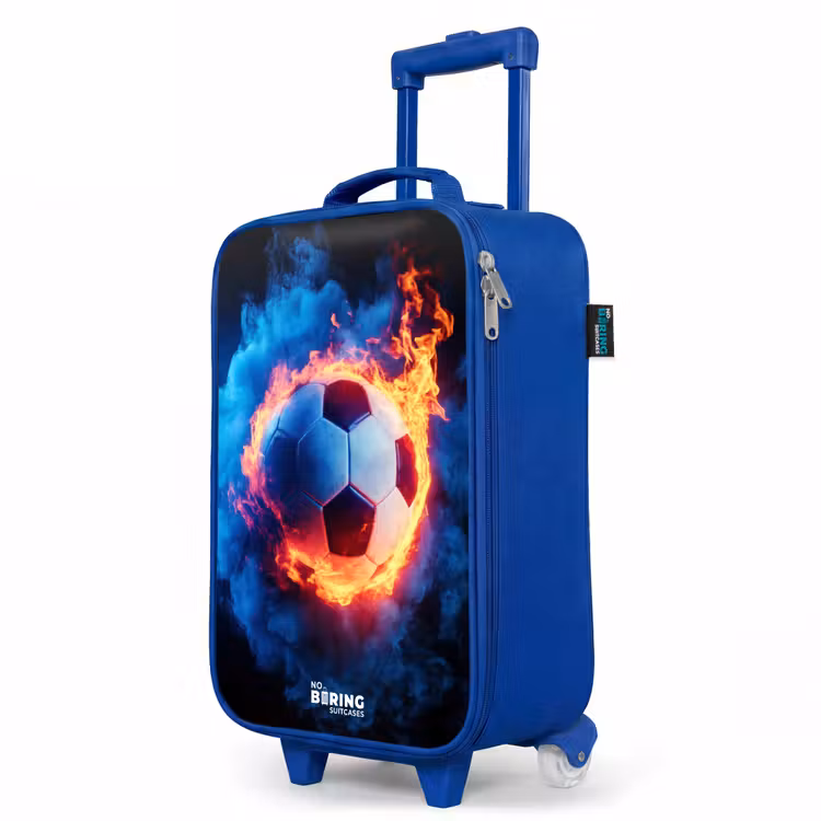 Voetbal in vuur en ijs Kinderkoffer - Blauw klein -productfoto_schuin