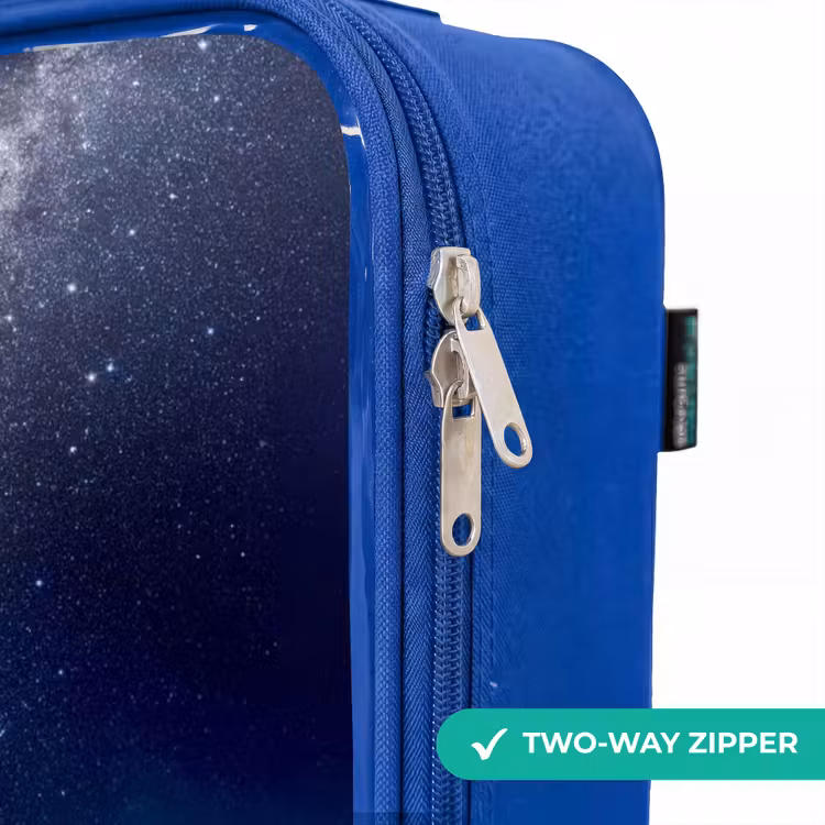 Spaceshuttle die kan opstijgen Kinderkoffer - Blauw klein -rits_EN