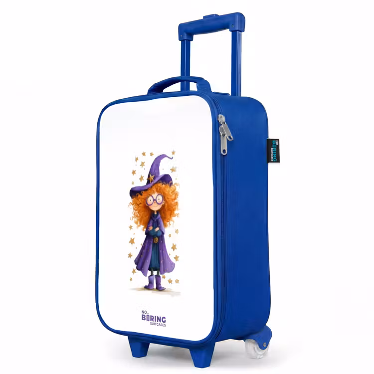 Sterrenmagie met krullen Kinderkoffer - Blauw klein -productfoto_schuin