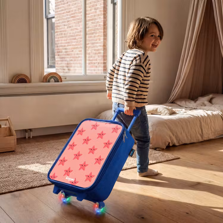 Zeester zandstorm Kinderkoffer - Blauw klein -sfeer1