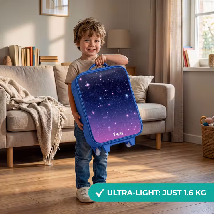 Sterren - Galaxy - Blauw - Roze Kinderkoffer - Blauw klein -sfeer2_EN