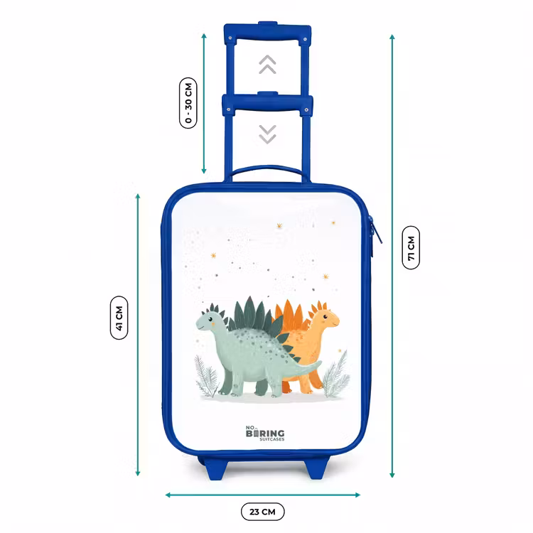 Stegosaurusduo onder sterrenregen Kinderkoffer - Blauw klein -productfoto_formaten