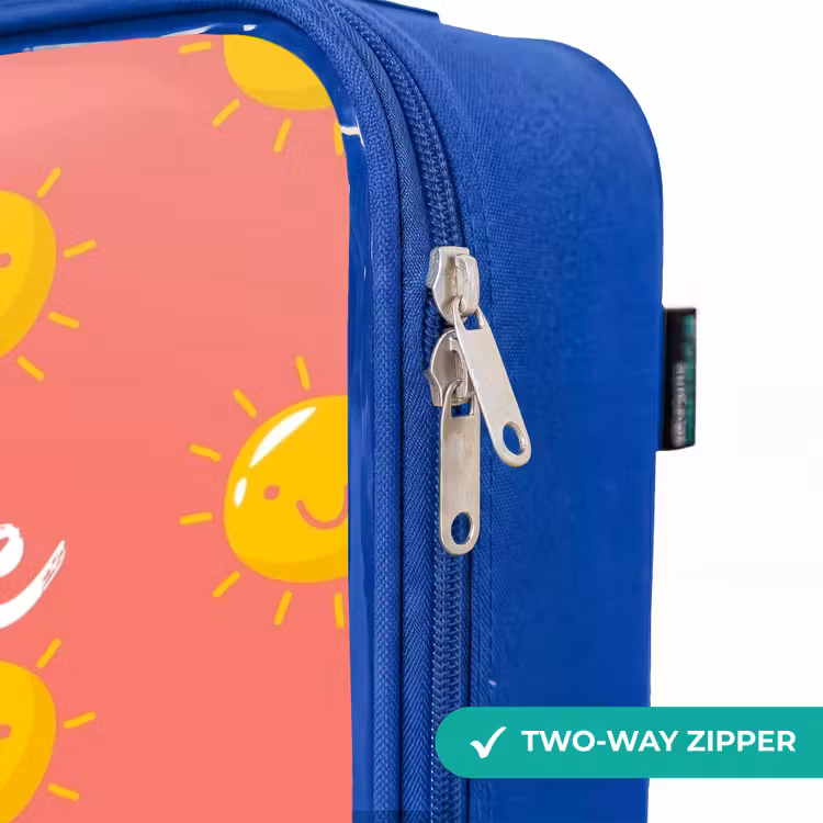 Sunny situation koraal Kinderkoffer - Blauw klein -rits_EN