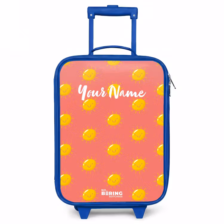 Sunny situation koraal Kinderkoffer - Blauw klein -3d