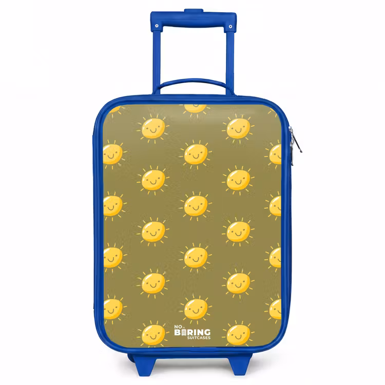 Sunny situation olijf Kinderkoffer - Blauw klein -3d