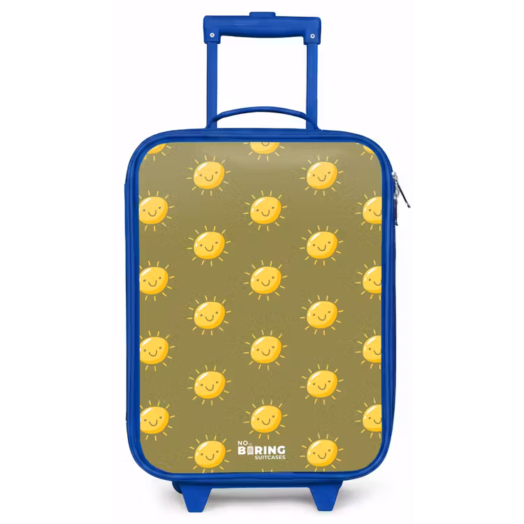 Sunny situation olijf Kinderkoffer - Blauw klein -zz3dotto