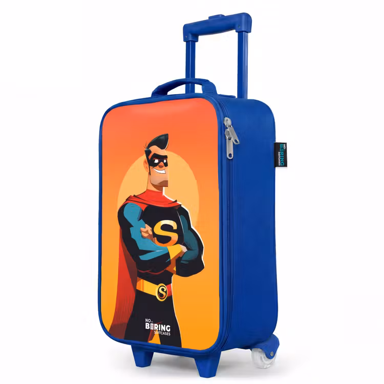 Sunny superhero Kinderkoffer - Blauw klein -productfoto_schuin