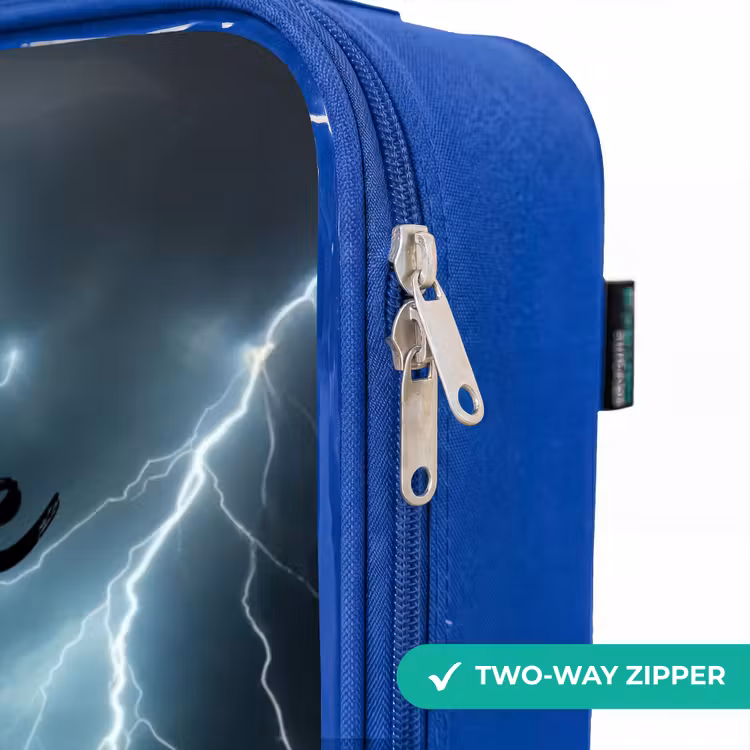 Thunder Wheels Kinderkoffer - Blauw klein -rits_EN