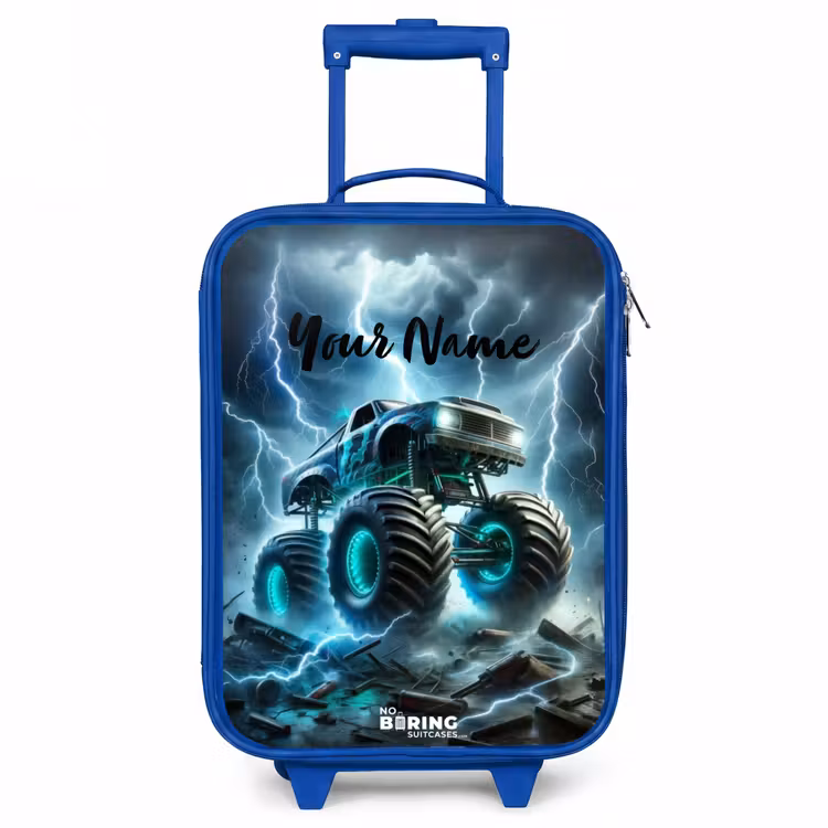Thunder Wheels Kinderkoffer - Blauw klein -3d