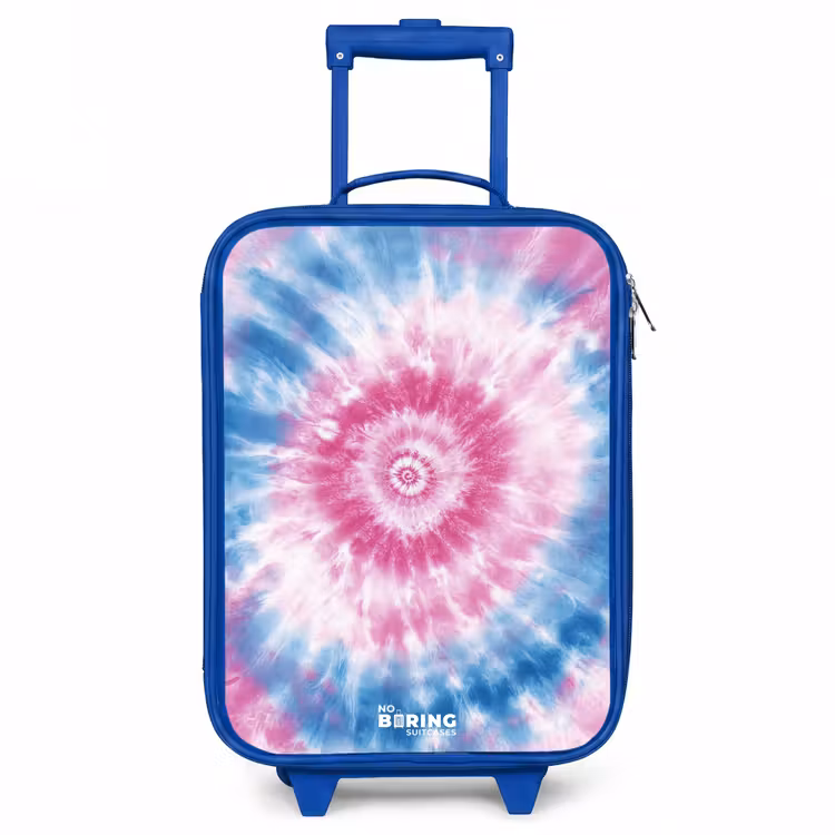 Tie dye - Abstract - Blauw - Roze Kinderkoffer - Blauw klein -3d