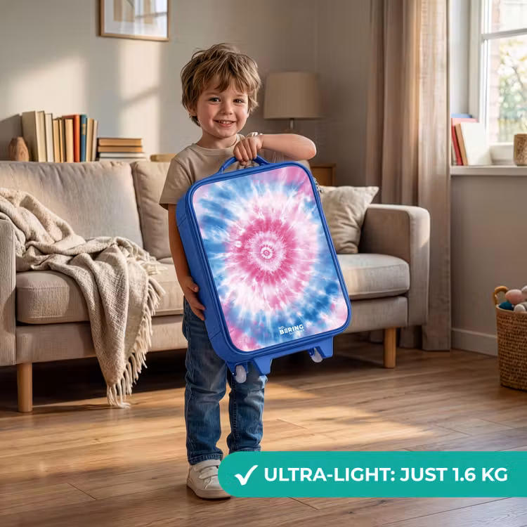 Tie dye - Abstract - Blauw - Roze Kinderkoffer - Blauw klein -sfeer2_EN