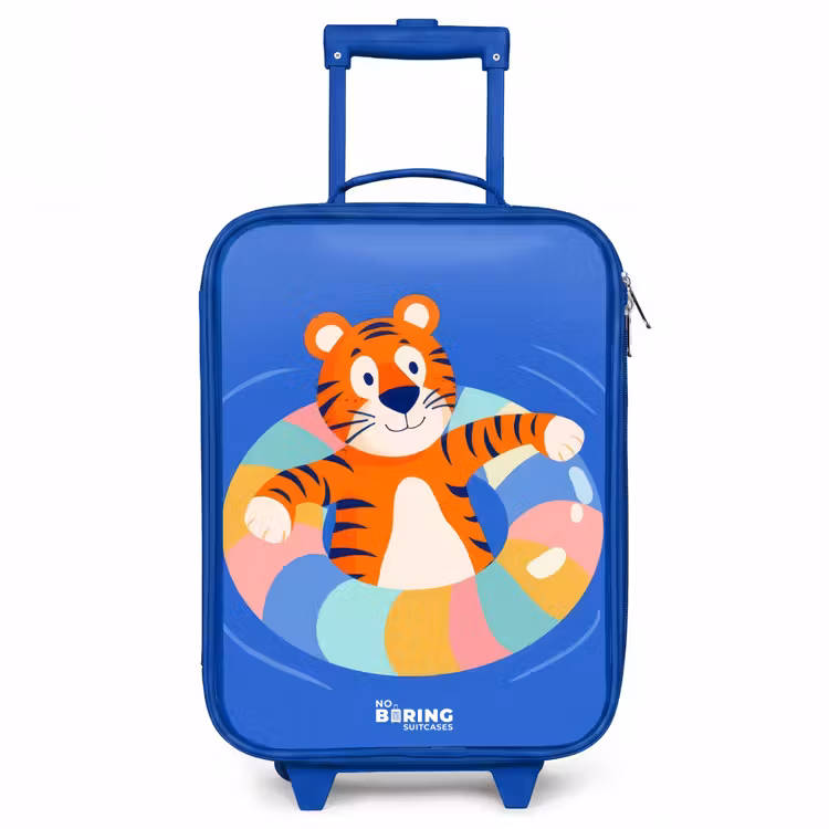 Tijger - Zwemband - Water Kinderkoffer - Blauw klein -3d