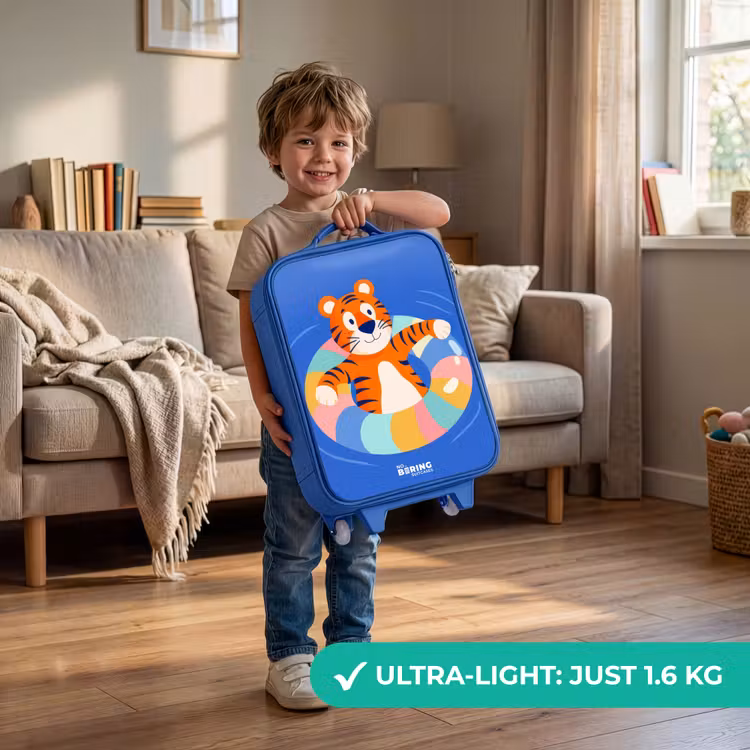 Tijger - Zwemband - Water Kinderkoffer - Blauw klein -sfeer2_EN