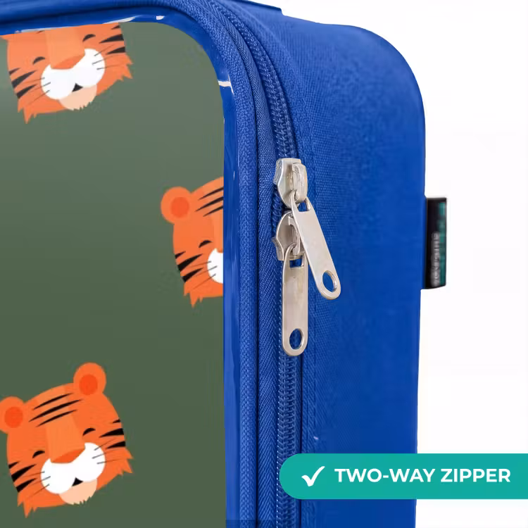 Tijger turbulentie Kinderkoffer - Blauw klein -rits_EN