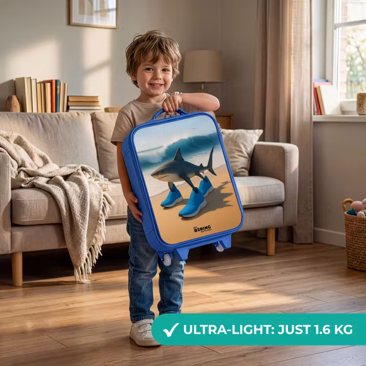 Tralalero tralala Kinderkoffer - Blauw klein -sfeer2_EN