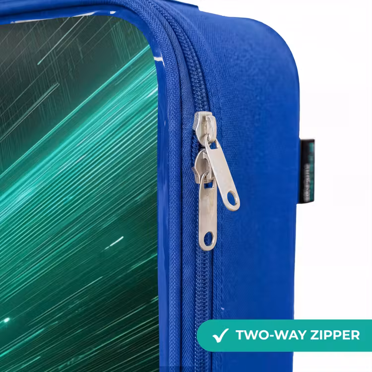Vrachtwagen - Neon - Groen - Stad Kinderkoffer - Blauw klein -rits_EN