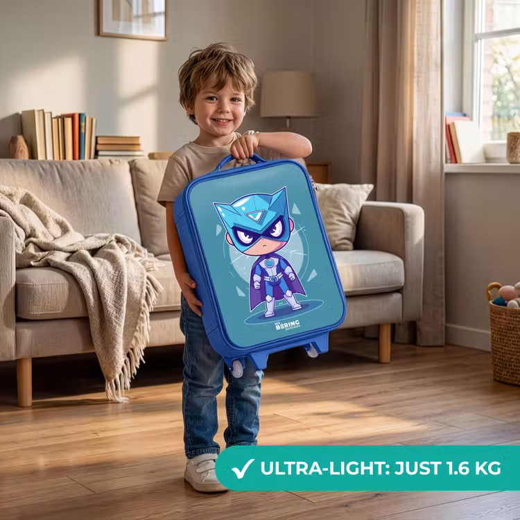 Turquoise tornado Kinderkoffer - Blauw klein -sfeer2_EN