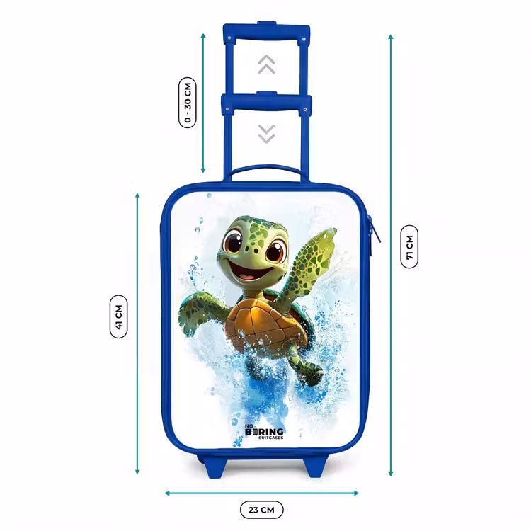 Schildpad - Water - Groen Kinderkoffer - Blauw klein -productfoto_formaten