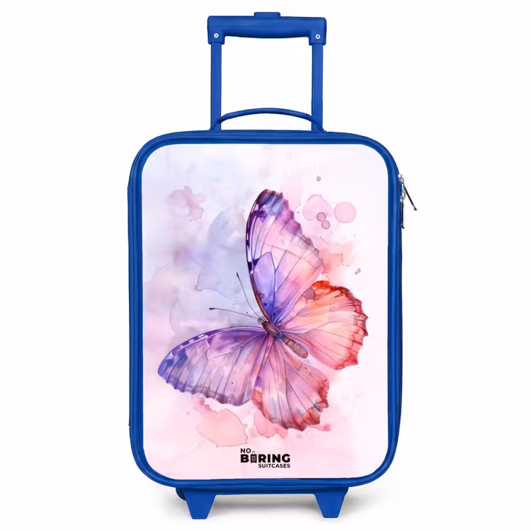 Aquarel aurora Kinderkoffer - Blauw klein -3d
