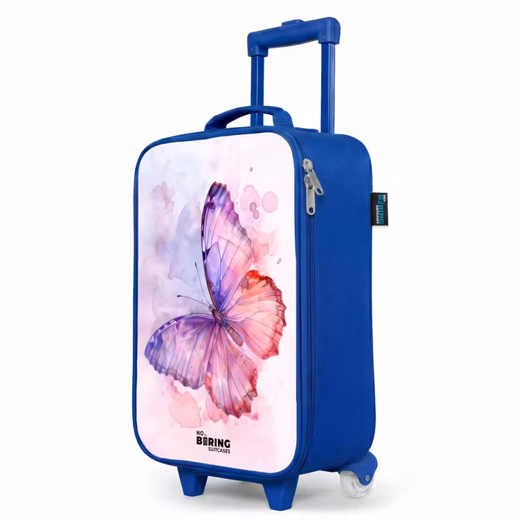 Aquarel aurora Kinderkoffer - Blauw klein -productfoto_schuin