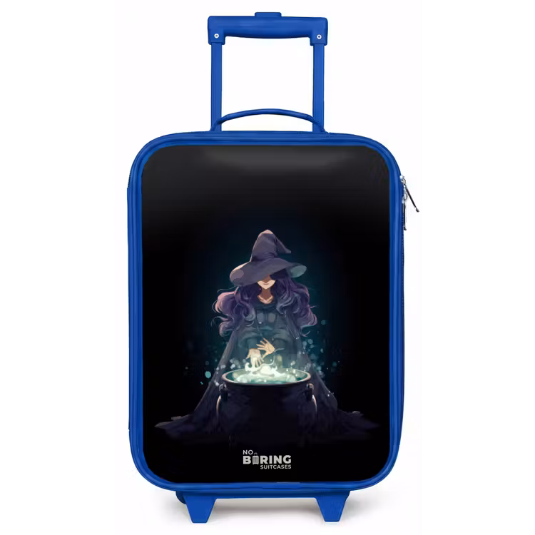 Heks - Ketel - Tover Kinderkoffer - Blauw klein -zz3dotto