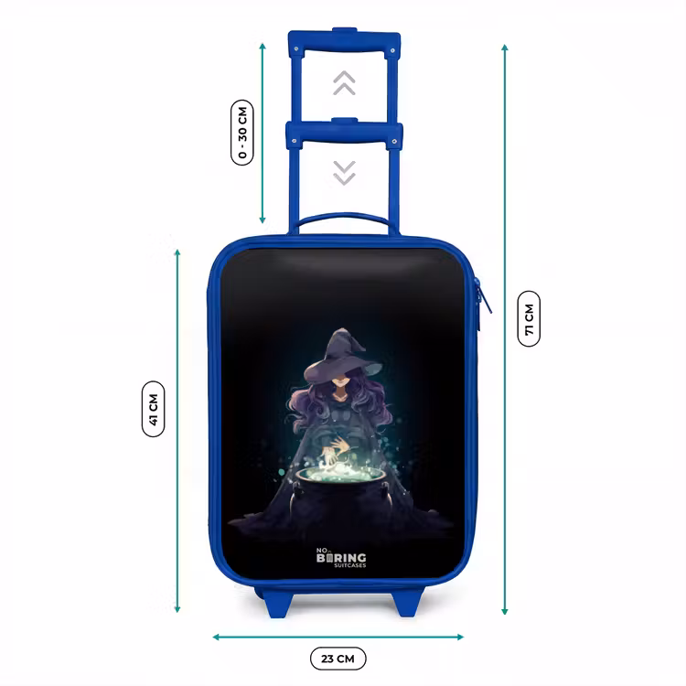 Heks - Ketel - Tover Kinderkoffer - Blauw klein -productfoto_formaten