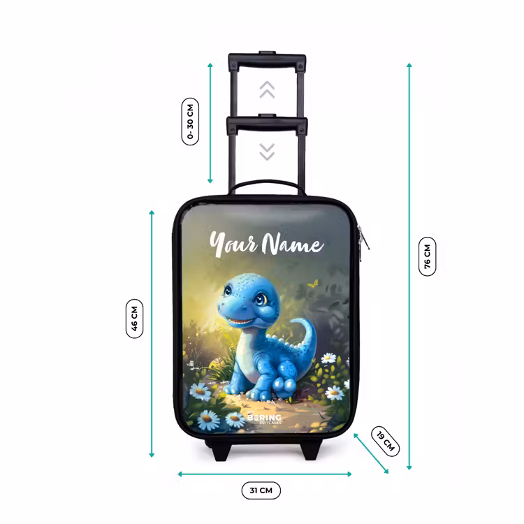 Branco Brontosaurus Kinderkoffer - Zwart klein -productfoto_formaten