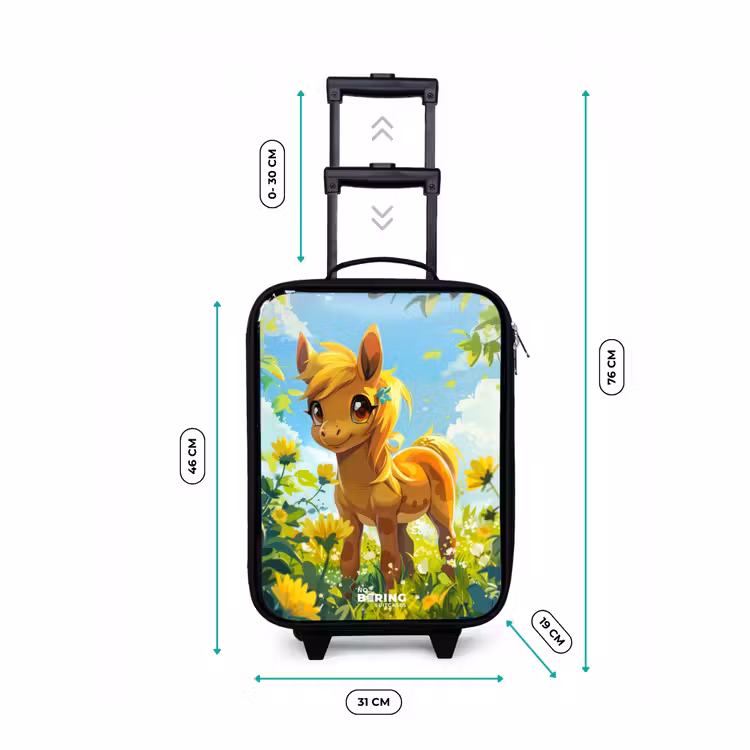 Sunny pony Kinderkoffer - Zwart klein -productfoto_formaten