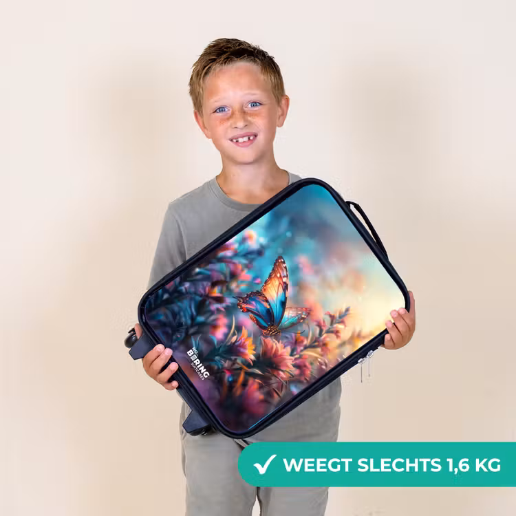 Vlinder flowers Kinderkoffer - Zwart klein -sfeer4_NL