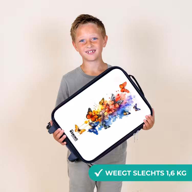 Vlinderzwerm Kinderkoffer - Zwart klein -sfeer4_NL