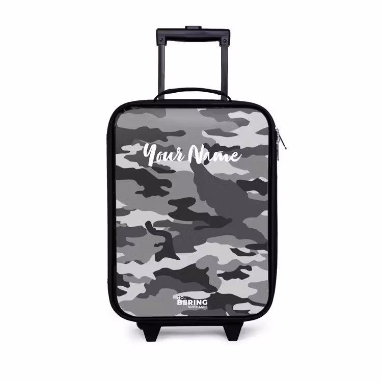 Camogrijs Kinderkoffer - Zwart klein -3d