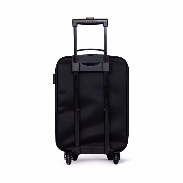 Vrolijke eenhoorn bij een regenboog Kinderkoffer - Zwart klein -achterkant