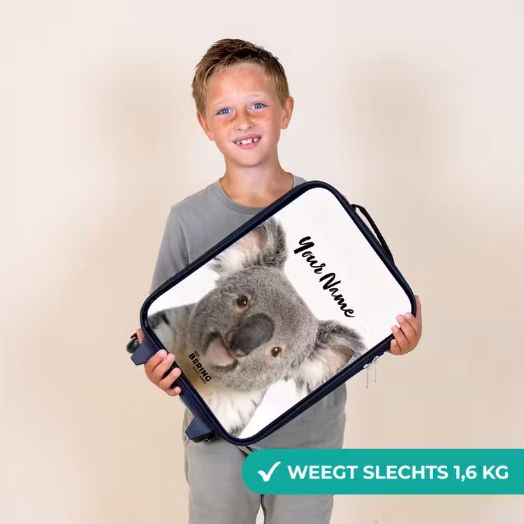 Schattige Koala Beer Kinderkoffer - Zwart klein -sfeer4_NL