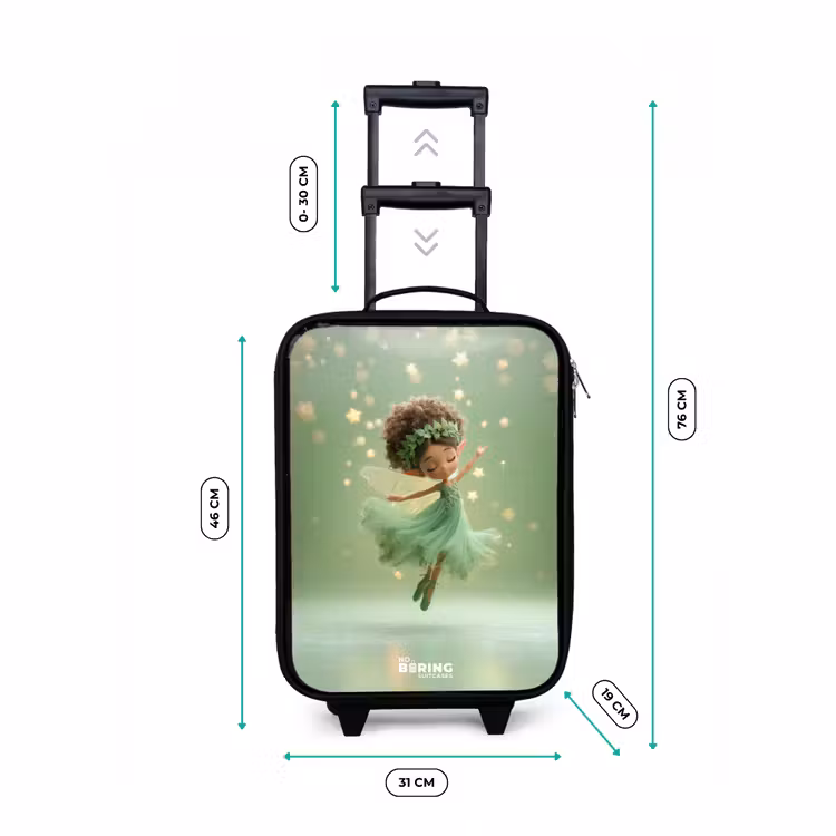 Dansende fee in groen licht Kinderkoffer - Zwart klein -productfoto_formaten