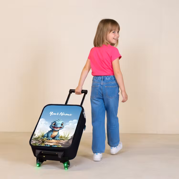Darius Dino Kinderkoffer - Zwart klein -sfeer1