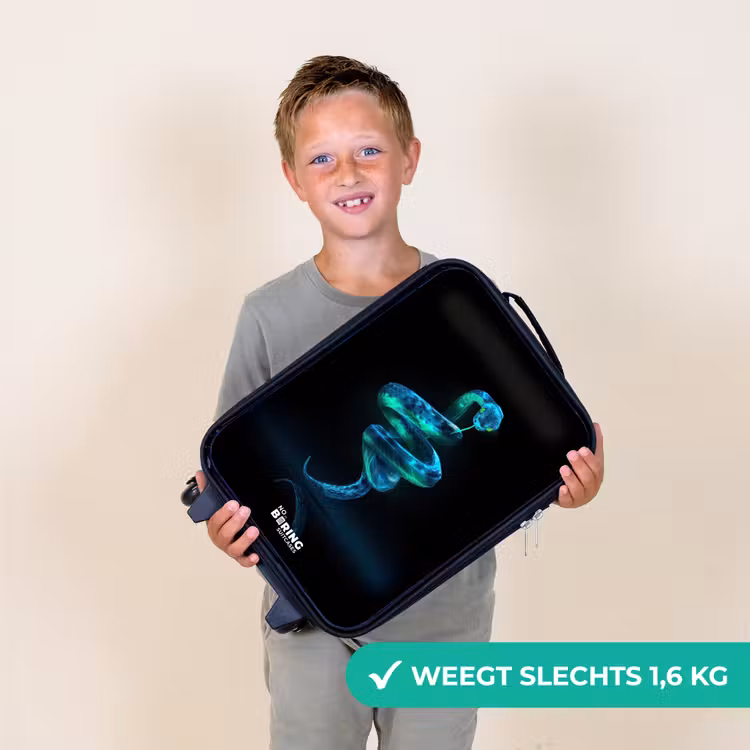 Digitale slang in spiraalvorm Kinderkoffer - Zwart klein -sfeer4_NL