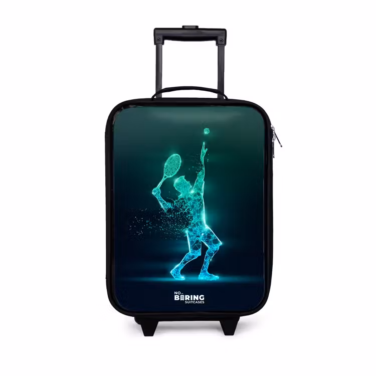 Digitale tennisspeler in futuristische stijl Kinderkoffer - Zwart klein -3d
