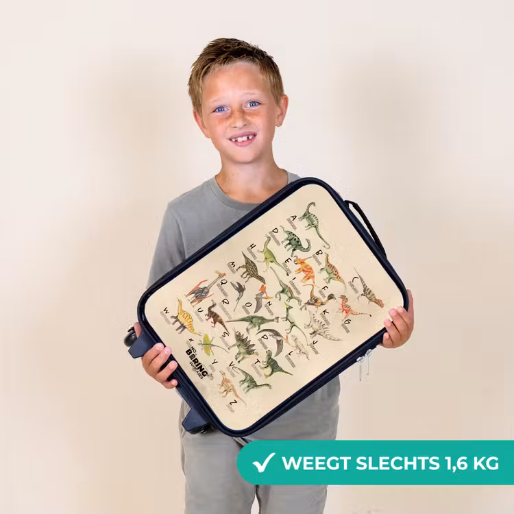 Dino alfabet Kinderkoffer - Zwart klein -sfeer4_NL