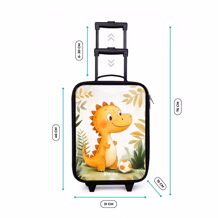 Dino - Voetbal - Oranje Kinderkoffer - Zwart klein -productfoto_formaten