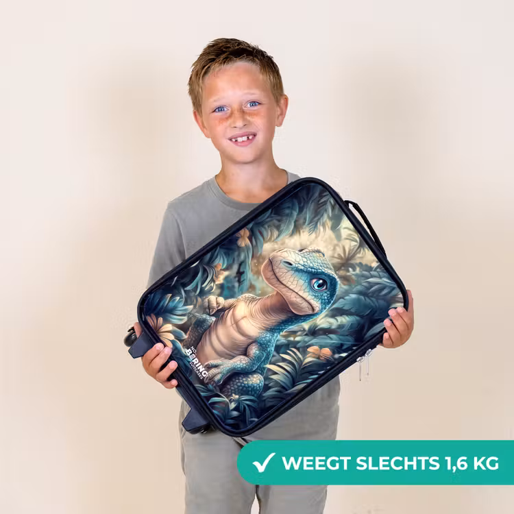 Dino in mystieke jungle met maanlicht Kinderkoffer - Zwart klein -sfeer4_NL