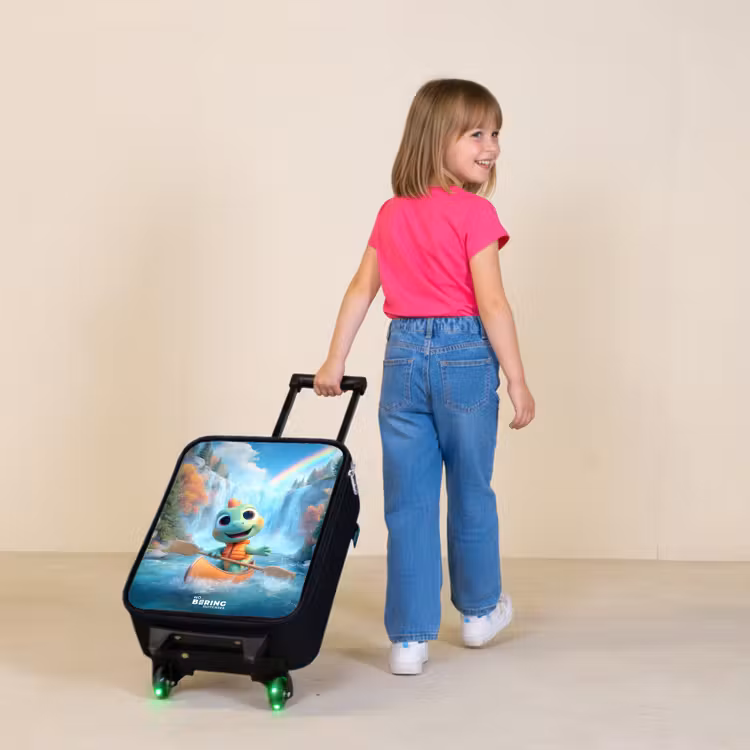 Dino - Natuur - Waterval Kinderkoffer - Zwart klein -sfeer1