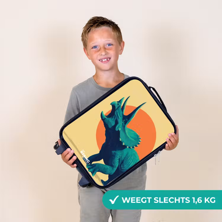 Dino - Triceratops - Dier Kinderkoffer - Zwart klein -sfeer4_NL