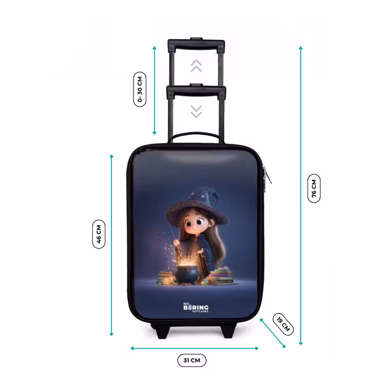 Betoverend meisje met ketel Kinderkoffer - Zwart klein -productfoto_formaten