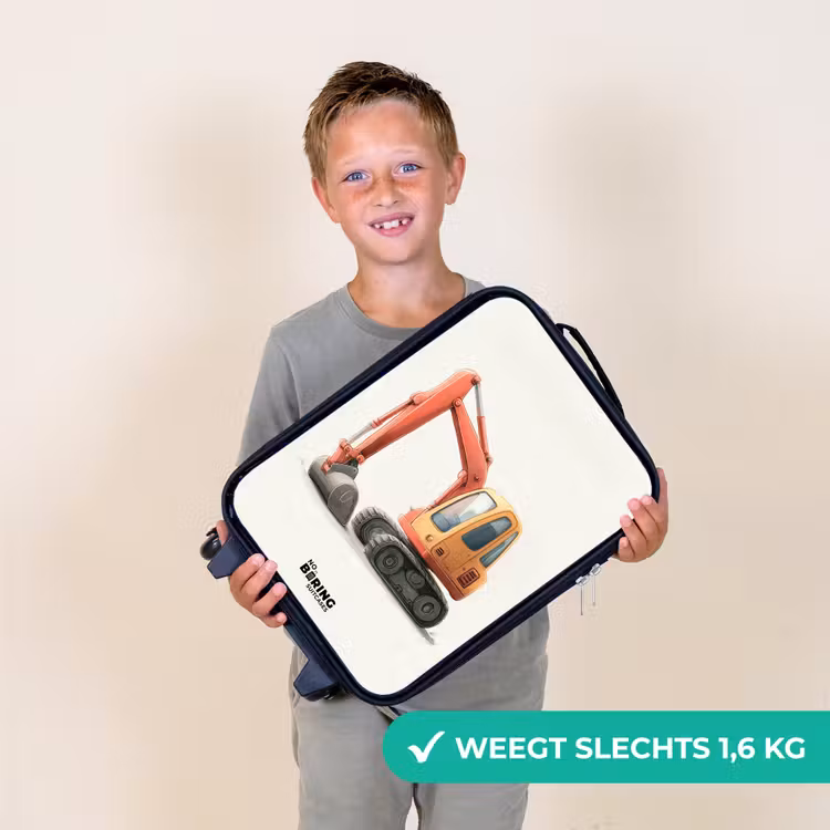 Graafmachine - Getekend - Oranje Kinderkoffer - Zwart klein -sfeer4_NL