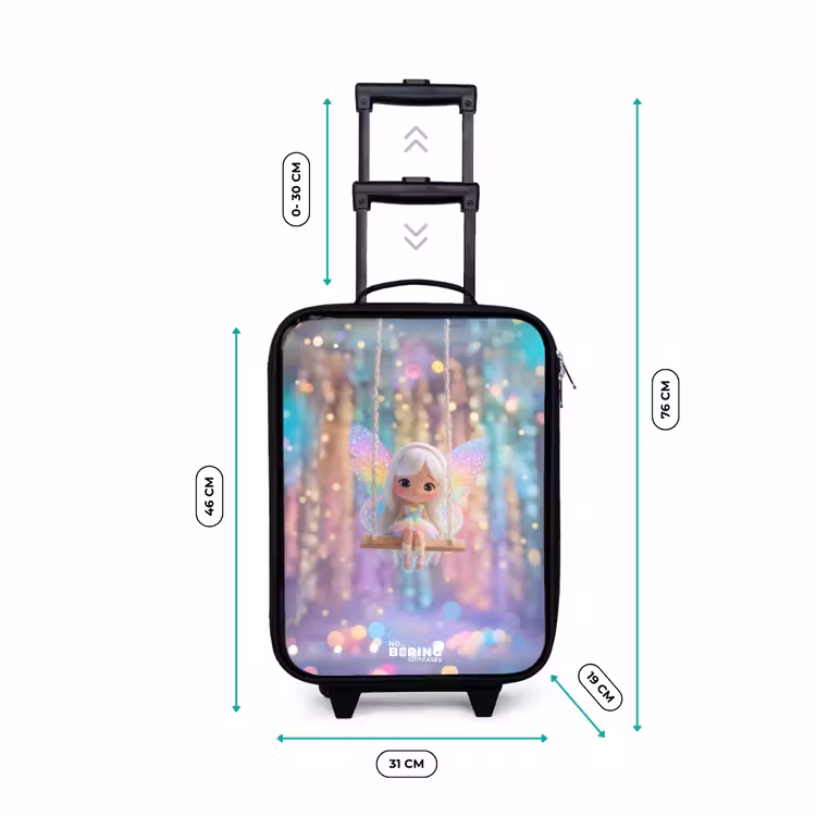 Fee - Elf - Regenboog Kinderkoffer - Zwart klein -productfoto_formaten
