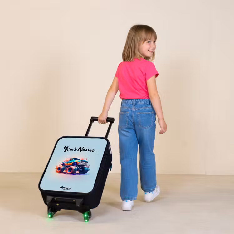 Fierce Wheels Kinderkoffer - Zwart klein -sfeer1