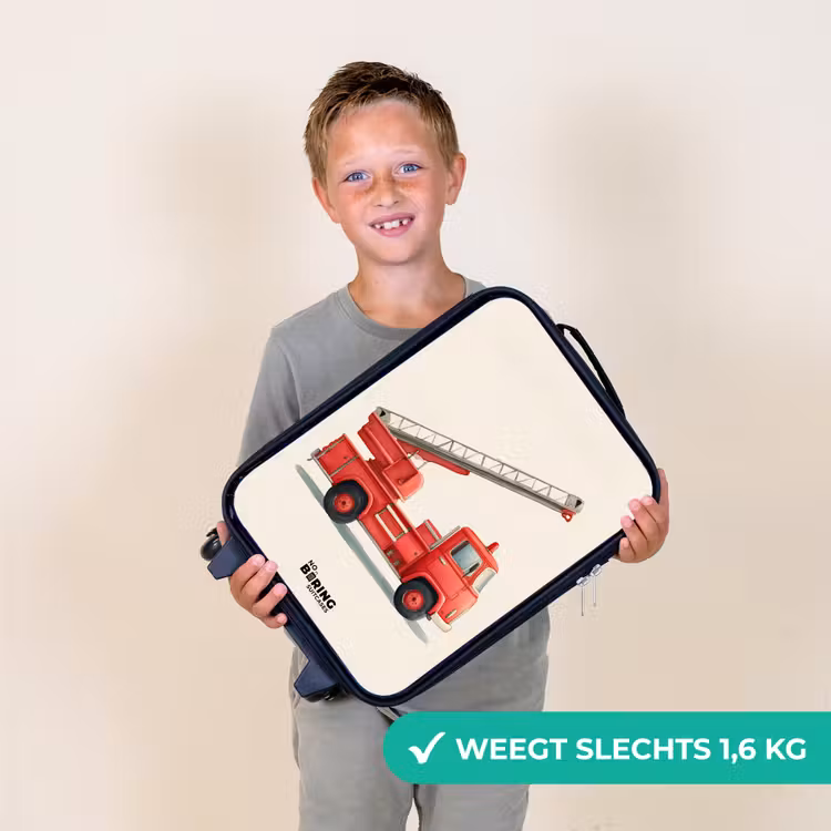 Brandweerwagen - Getekend - Rood Kinderkoffer - Zwart klein -sfeer4_NL