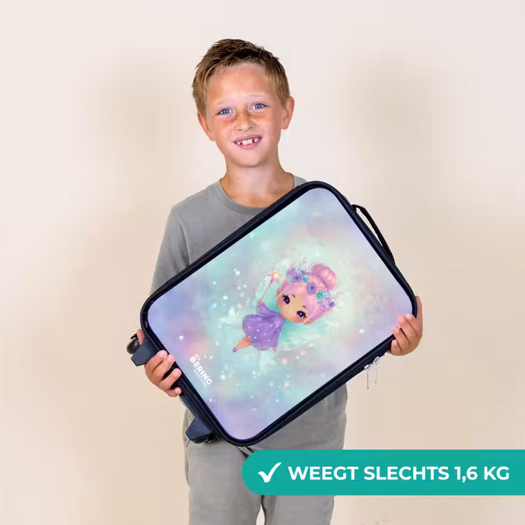 Bloemenfee in pastelglans Kinderkoffer - Zwart klein -sfeer4_NL